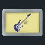 Hebilla De Cinturón Rectangular Ilustracion personalizado de guitarra eléctrica<br><div class="desc">Ilustracion personalizado de guitarra eléctrica</div>