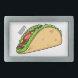 Hebilla De Cinturón Rectangular Ilustracion personalizado Taco<br><div class="desc">Ilustracion personalizado Taco</div>