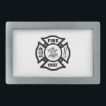 Hebilla De Cinturón Rectangular Jefe de bomberos<br><div class="desc">Los regalos y la ropa del bombero para los bomberos ofrece el logotipo del tema del departamento del fuego para los bomberos y los bomberos de sexo femenino en las camisetas,  la ropa,  las tazas del regalo,  los mousepads y los lazos del bombero para los hombres.</div>