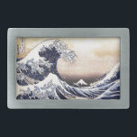 Hebilla De Cinturón Rectangular La gran ola del arte japonés Kanagawa Hokusai<br><div class="desc">Katsushika Hokusai La gran ola de Kanagawa (1830) La gran ola de Kanagawa, también conocida como La gran ola o simplemente La onda, es una publicación en ukiyo-e del artista japonés Hokusai, publicada en algún momento entre 1830 y 1833 a finales del período Edo como la primera impresión de la...</div>