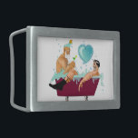 Hebilla De Cinturón Rectangular Los dos hombres gay de SlipperyJoe aman la bañera<br><div class="desc">SlipperyJoe a dos hombres homosexuales les encanta la bañera personalizado burbujas de jabón martini verde bebida amor corazón bigote barba pato vestido negro calcetines músculos peinado orgullo gay regalos LGBTQIA disfrutar de un baño</div>