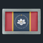 Hebilla De Cinturón Rectangular mississippi nueva bandera usa Estados Unidos mag d<br><div class="desc">mississippi nueva bandera usa unió los Estados Unidos símbolo de magnolia estadounidense</div>