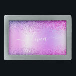 Hebilla De Cinturón Rectangular Monograma Metalizado morado Purpurina Nombre moder<br><div class="desc">Purpurina De Espuma Metálica De Relieve metalizado De Faux Púrpura Cepó La Hebilla Metalizado De La Correa De Monograma. Esto hace que la graduación perfecta, dulce 16 16, 18, 21, 30, 40, 50, 60, 70, 80, 90, 100 años, boda, ducha de novias, aniversario, ducha de bebé o despedida de soltera...</div>