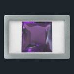 Hebilla De Cinturón Rectangular Morado Princesa Amethyst Gemstone<br><div class="desc">Púrpura Princesa cortada Amethyst Gemstone Belt Buckle</div>