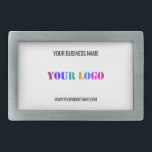 Hebilla De Cinturón Rectangular Nombre del logotipo comercial del personalizado Si<br><div class="desc">Colores y tipos de letra personalizados - Diseñar su propia hebilla de cinturón personalizada con el nombre del logotipo de su empresa Sitio web o Personalizado Texto Promocional Negocios o Ataques modernos de cinturón personal / Regalo - Añadir su logotipo - Imagen - Código de foto o QR / Nombre...</div>