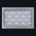 Hebilla De Cinturón Rectangular Patrón de navidades con osos polares y copos de ni<br><div class="desc">Patrón sin foco con osos polares</div>