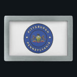 Hebilla De Cinturón Rectangular Pittsburgh Pennsylvania<br><div class="desc">Pittsburgh Pennsylvania</div>