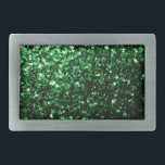 Hebilla De Cinturón Rectangular Purpurinas de imitación verde oscuro<br><div class="desc">Un hermoso purpurina brillante verde glamoroso glamuroso chispa. ¡Foto de Green sparkles no verdaderos purpurinas!</div>
