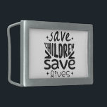 Hebilla De Cinturón Rectangular Salven niños, salven vidas<br><div class="desc">Muestre su apoyo a una causa noble con nuestro diseño "Salven a los niños,  salven vidas". Este sincero diseño tiene un fuerte mensaje,  abogando por la protección de los niños y de las vidas humanas dondequiera que estén.</div>
