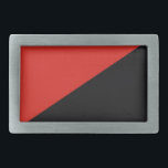 Hebilla De Cinturón Rectangular símbolo de la anarquía punk comunismo socialismo r<br><div class="desc">símbolo de la bandera de la anarquía punk comunismo socialismo caos negro rojo</div>