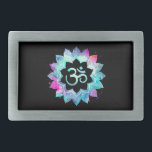 Hebilla De Cinturón Rectangular Símbolo de Lotus OM AUM de la mandala de la<br><div class="desc">* Una mandala de la acuarela de Lotus del símbolo de OM AUM en una correa negra buckle.* de la forma del rectángulo del fondo Aquí para usted está un nuevo diseño llamativo metafísico espiritual probablemente inclinado llamativo hermoso de la edad para inspirar la meditación y la reflexión tranquila. Puede...</div>