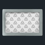 Hebilla De Cinturón Rectangular Símbolo de Triquetra Vesica<br><div class="desc">Triquetra vesica,  famoso símbolo celta. Patrón simple.</div>