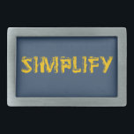 Hebilla De Cinturón Rectangular Simplificar<br><div class="desc">Nuestra vida está llena de detalles. Simplificar. - Henry David Thoreau</div>