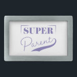 Hebilla De Cinturón Rectangular Super Primario<br><div class="desc">Super Parent es un diseño de escritura moderno que celebra la sabiduría y el amor de los Padres. Este diseño también está disponible para todos los miembros de su familia,  así que asegúrese de comprobarlo en la tienda.</div>