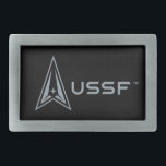 Hebilla De Cinturón Rectangular USSF | Fuerza Espacial de los Estados Unidos<br><div class="desc">Celebrar la Fuerza Espacial de los Estados Unidos con un diseño audaz e inspirador que encarna el patriotismo y el orgullo. Perfecto para mostrar admiración por esta rama militar de élite de una manera creativa y elegante.</div>