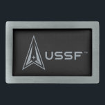 Hebilla De Cinturón Rectangular USSF | Fuerza Espacial de los Estados Unidos<br><div class="desc">Celebrar la Fuerza Espacial de los Estados Unidos con un diseño audaz e inspirador que encarna el patriotismo y el orgullo. Perfecto para mostrar admiración por esta rama militar de élite de una manera creativa y elegante.</div>
