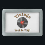 Hebilla De Cinturón Rectangular Vintage - De vuelta a Vinyl, el registro vuelve<br><div class="desc">La imagen muestra un registro de vinilo, un tipo de formato de grabación de audio físico hecho de material de vinilo. La frase "volver a lo básico" sugiere un regreso a las formas tradicionales más antiguas. El sentimiento de nostalgia por la música y el deseo de que el pasado se...</div>