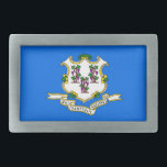 Hebilla del cinturón con bandera del estado de Con<br><div class="desc">Añade un toque de orgullo de Connecticut a tu armario con nuestra hebilla exclusiva de cinturón con la bandera de Connecticut! Diseñada con meticulosa atención a los detalles, esta hebilla de cinturón es más que un accesorio elegante; es una celebración del legado y orgullo cultural de Connecticut. El elegante diseño...</div>