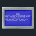 Hebilla del cinturón de BSOD - pantalla azul de la<br><div class="desc">El BSOD infame o la "pantalla azul de la muerte" se reprodujo en una hebilla del cinturón.  ¡Muéstrele que un BSOD puede ser una cincha!</div>