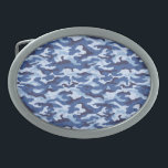 Hebilla del cinturón de campaña<br><div class="desc">Hebilla de cinturón mostrada en una huella de camo azul. Personalizar este artículo o compra tal cual.</div>