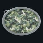 Hebilla del cinturón de campaña<br><div class="desc">Hebilla de cinturón mostrada en una huella de camo verde. Personalizar este artículo o compra tal cual.</div>