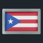 Hebilla del cinturón de la bandera de Puerto Rico<br><div class="desc">Hebilla del cinturón de la bandera de Puerto Rico</div>