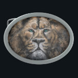 Hebilla del Cinturón de León<br><div class="desc">Hebillas de cinturón de león fuerte - Pintura de arte MIGNED - o Elija / Añadir su texto único / nombre / color - Hacer su hebilla especial de cinturón / regalo - Redimensionar y mover o eliminar y agregar elementos / texto con la herramienta Personalización ! Pintura y diseño...</div>