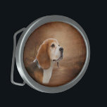 Hebilla del cinturón del óvalo del beagle<br><div class="desc">Hebilla del cinturón del óvalo del beagle</div>