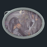 Hebilla del cinturón del soñador del perrito del<br><div class="desc">Esto representa el Coonhound de Bluetick en la serie única del arte del tema del amante del perro del soñador del perrito de KKay.</div>