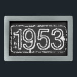 Hebilla del cinturón del vintage para los hombres<br><div class="desc">Hebilla del cinturón del vintage para los hombres el | 1953 - 2013 para el sexagésimo cumpleaños. Modifique el 60.o color de fondo del sello para requisitos particulares y de fecha de nacimiento. Refresque el regalo para el cumpleaños de los hombres; papá,  tío,  hermano etc.</div>