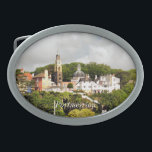 HEBILLA OVALADA ALDEAS DE GALES<br><div class="desc">Los hermosos edificios de estilo italiano del pueblo de Portmeirion Wales UK.</div>