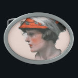 Hebilla Ovalada El perfil de la mujer<br><div class="desc">Artista: El perfil de la mujer de Neysa McMein el |</div>
