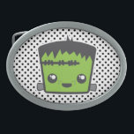 Hebilla Ovalada Kawaii Frankenstein Belt Buckle<br><div class="desc">Agradable y divertido Kawaii Frankenstein Belt Buckle. Ideal para niños y adultos.</div>