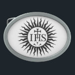 Hebilla Ovalada Logo de la Sociedad de Jesús (Jesuitas)<br><div class="desc">Logo de la Sociedad de Jesús (Jesuitas)</div>