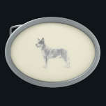 Hebilla Ovalada Perro australiano del ganado<br><div class="desc">Perro australiano del ganado</div>