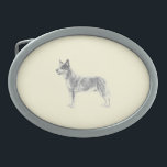 Hebilla Ovalada Perro australiano del ganado<br><div class="desc">Perro australiano del ganado</div>