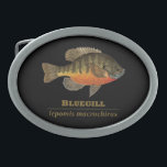 Hebilla Ovalada Pesca con alambre de púas<br><div class="desc">EL BLUEGILL. Nombre latino: lepomis macrochirus. Tanto si le gusta pescar con mosca como con aparejos o cebos, como si es ictiólogo o simplemente ama el pescado, disfrutará de este diseño que presenta un gran besugo de una pintura acuarela original del Sr. Trout Whiskers, Doug Shultz. Un gran regalo para...</div>