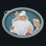 Hebilla Ovalada Tratamiento completo<br><div class="desc">Artista: Trabajo del brillo del peluquero,  del manicuro y del zapato de Norman Rockwell el | sobre cliente</div>