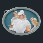 Hebilla Ovalada Tratamiento completo<br><div class="desc">Artista: Trabajo del brillo del peluquero,  del manicuro y del zapato de Norman Rockwell el | sobre cliente</div>