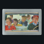 Hebilla Rectangular Antes, durante y después de comida campestre<br><div class="desc">Artista: Juan vacila a la familia del | que va a y que vuelve de la comida campestre (3 porciones)</div>
