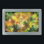 HEBILLA RECTANGULAR ÁRBOLES DE VERANO<br><div class="desc">Un diseño impresionista de árboles de verano.</div>