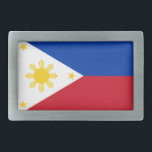Hebilla Rectangular Bandera de Filipinas<br><div class="desc">Bandera de Filipinas</div>