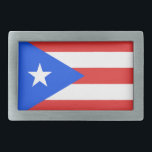 Hebilla Rectangular Bandera de Puerto Rico<br><div class="desc">Las banderas de Puerto Rico representan y simbolizan la isla y el pueblo de Puerto Rico. Las banderas más comúnmente usadas de Puerto Rico son la bandera actual, que representa al pueblo del territorio autónomo de Puerto Rico; banderas municipales, que representan las diferentes regiones de la isla; banderas políticas, que...</div>