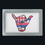 Hebilla Rectangular Bandera de Shaka Hawaii<br><div class="desc">¡Shaka y Hawaii van de la mano!</div>