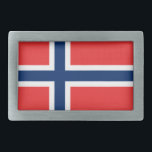 Hebilla Rectangular Bandera del cinturón de Noruega<br><div class="desc">Bandera del cinturón de Noruega</div>