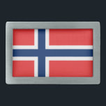 Hebilla Rectangular Bandera del cinturón de Noruega<br><div class="desc">Bandera del cinturón de Noruega</div>