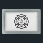 Hebilla Rectangular Bombero EMT<br><div class="desc">Los regalos y la ropa del bombero EMT para los bomberos ofrece el logotipo del tema del departamento del fuego para los bomberos y los bomberos de sexo femenino en las camisetas,  la ropa,  las tazas del regalo,  los mousepads y los lazos del bombero para los hombres.</div>