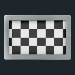 Hebilla Rectangular Chebilla del cinturón de carreras de la bandera de<br><div class="desc">Chebilla de la correa de carreras con bandera de control. hebilla Personalizado con papel en blanco y negro. Idea de regalo de Navidad para papá,  esposo,  hermano,  hermana,  esposa,  etc.</div>