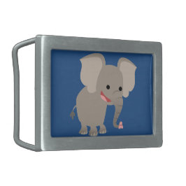 Hebilla Rectangular Cute Laughing Personalizado Elephant Belt Buckle