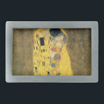 Hebilla Rectangular El beso<br><div class="desc">La Besada de Gustav Klimt The Kiss fue pintada por el pintor simbolista austríaco Gustav Klimt entre 1907 y 1908. El lienzo representa a una pareja que se abraza, con sus cuerpos envueltos en albornoces elaborados, decorados con un estilo influenciado tanto por construcciones lineales del estilo Art Nouveau contemporáneo como...</div>